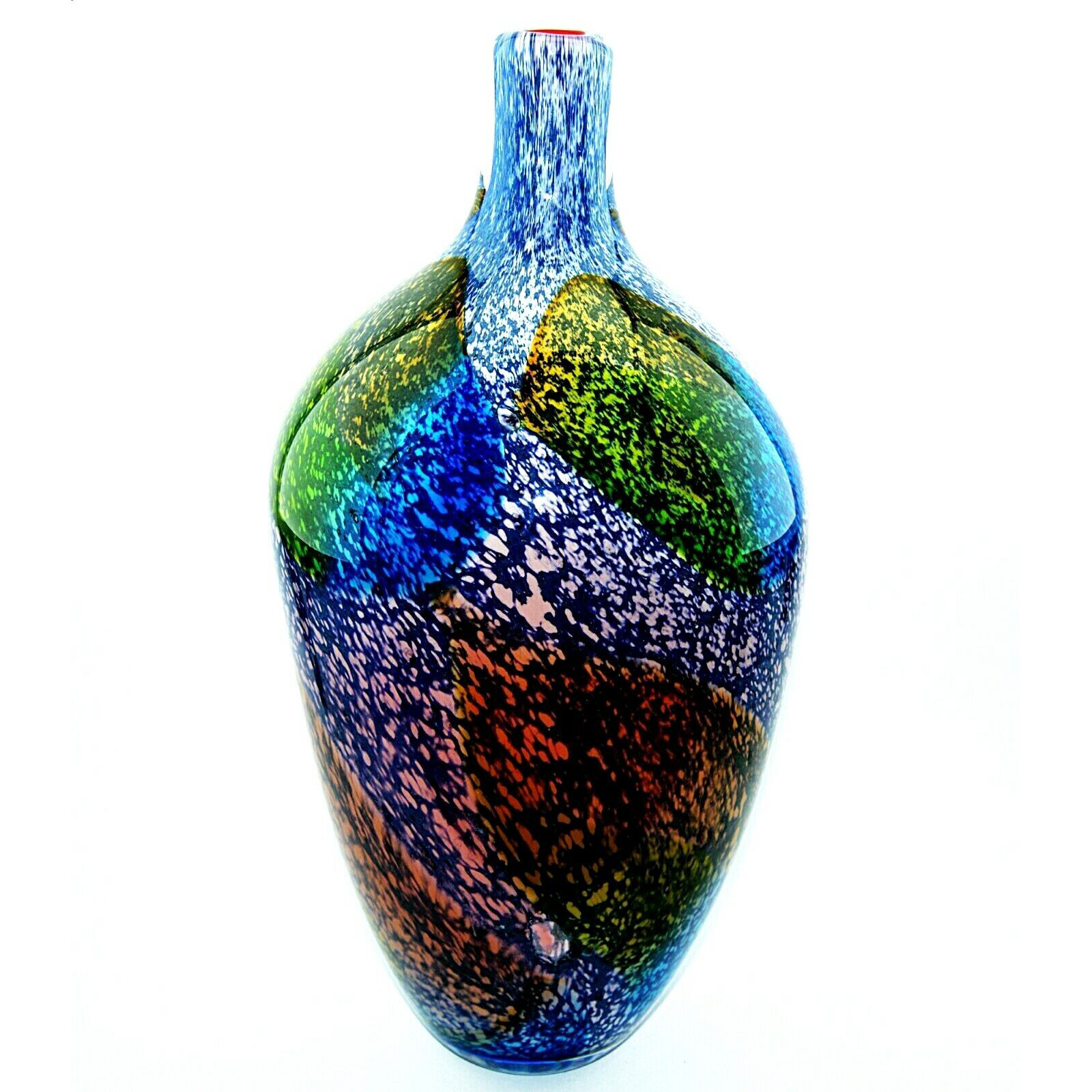 Very large murano blown glass vase. Italy, 80s
