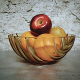 Yellow thick glass salad bowl