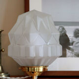 Bedside lamp brass globe old art deco vintage skyscraper