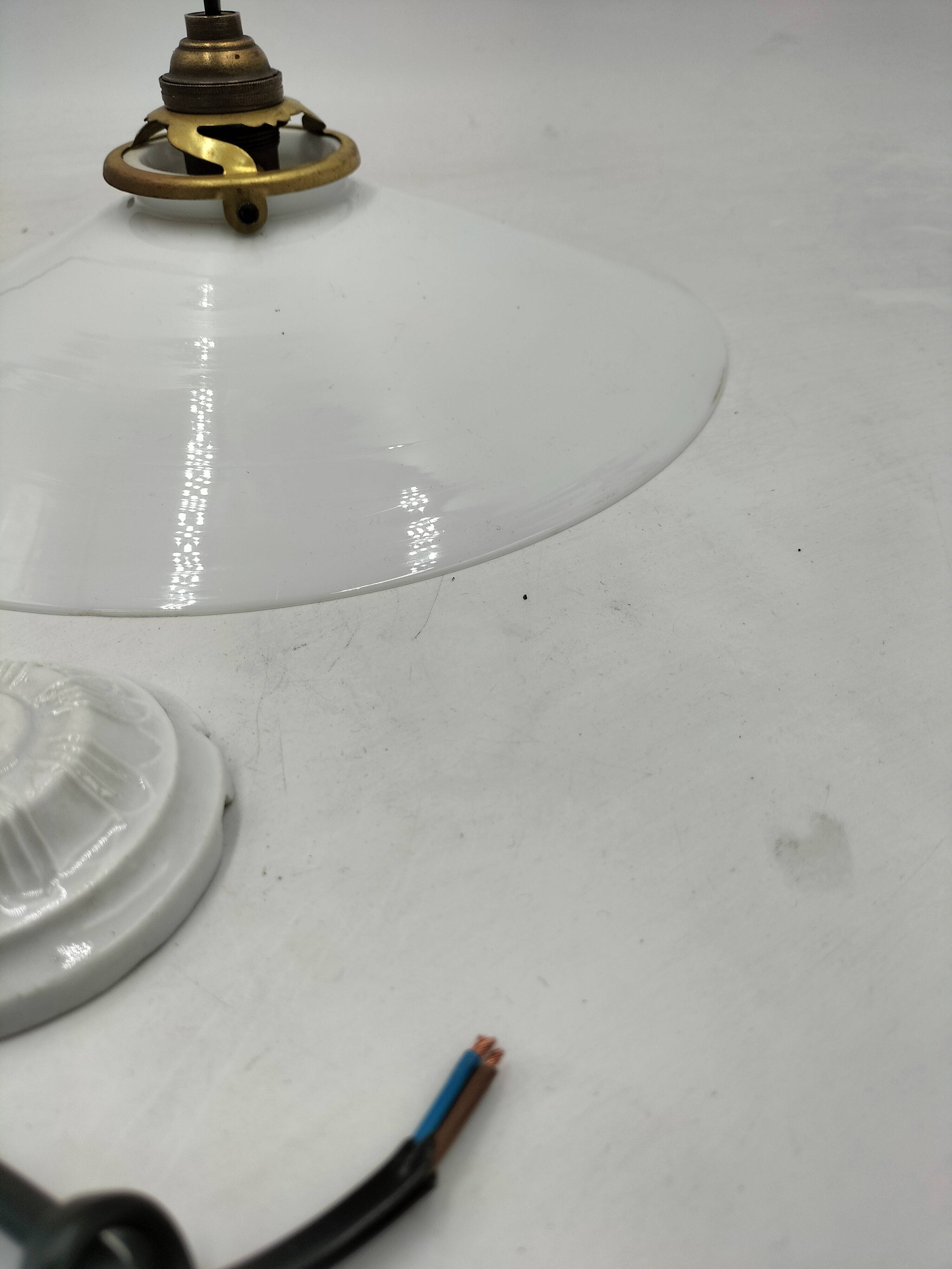 Opaline pendant light