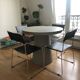 Lot de 4 chaises de salle à manger en cuir Giandomenico Belotti pour Alias