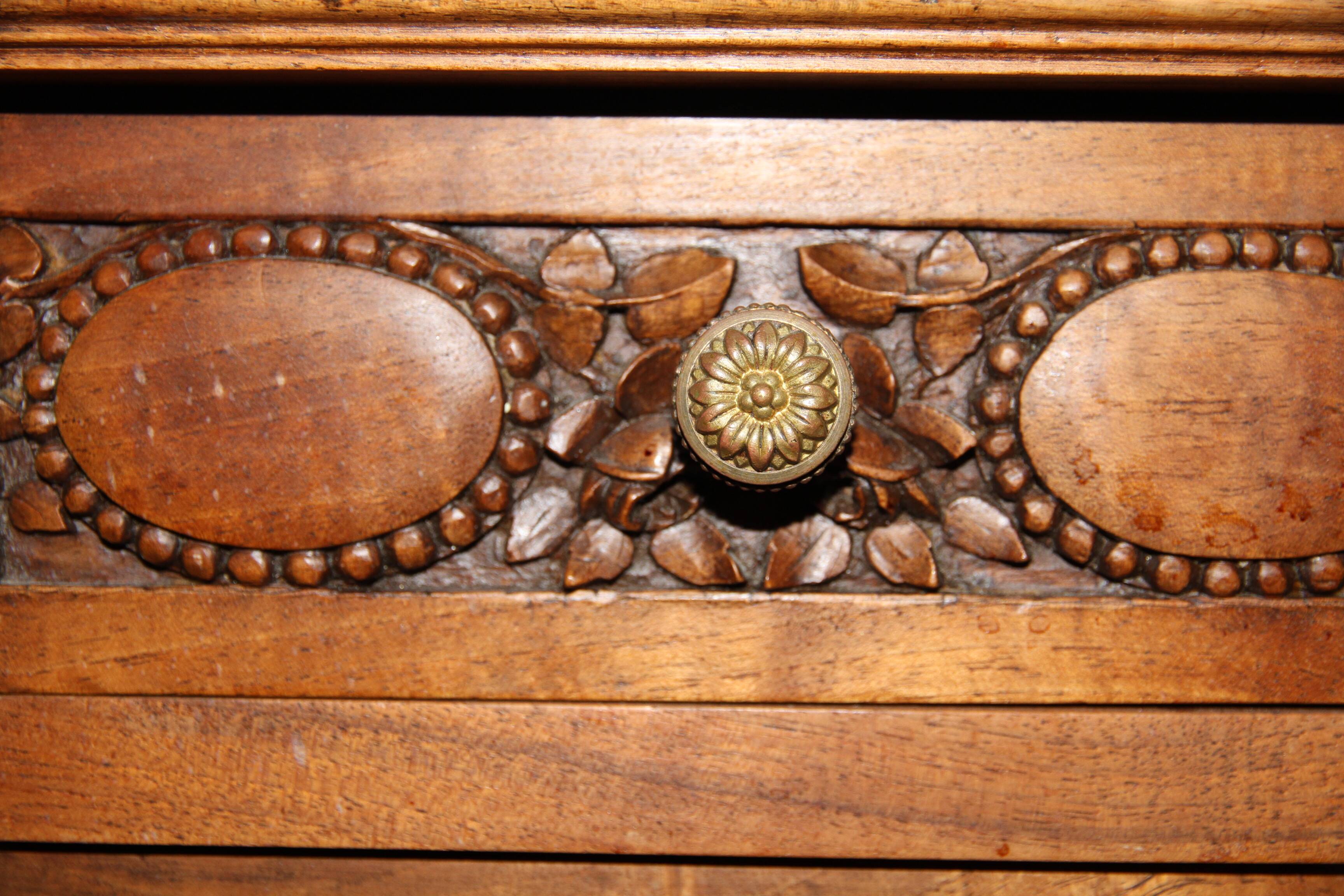 Wooden and marble bedside table