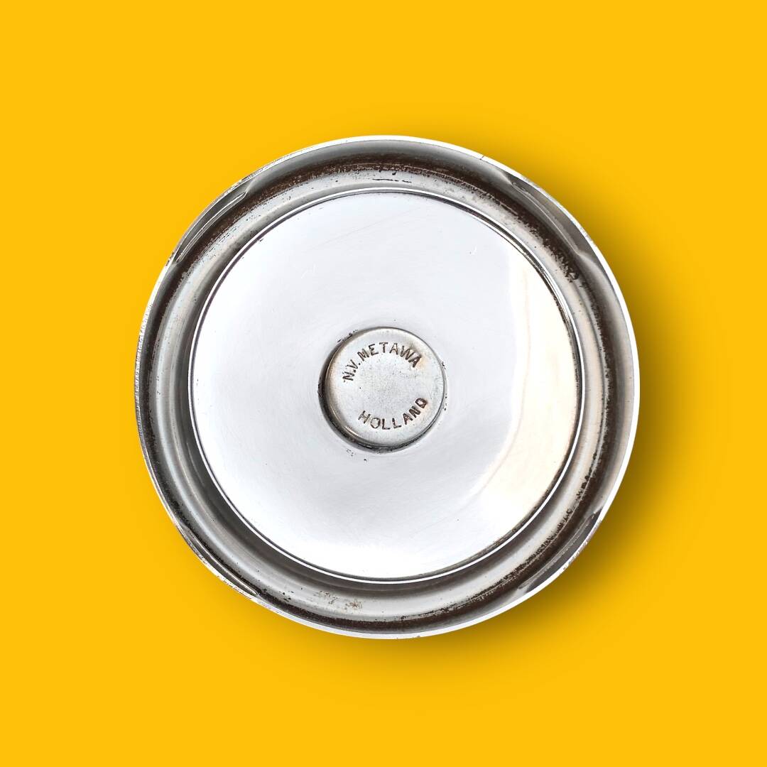 Antique Metawa chrome pedestal ashtray – tumbler style