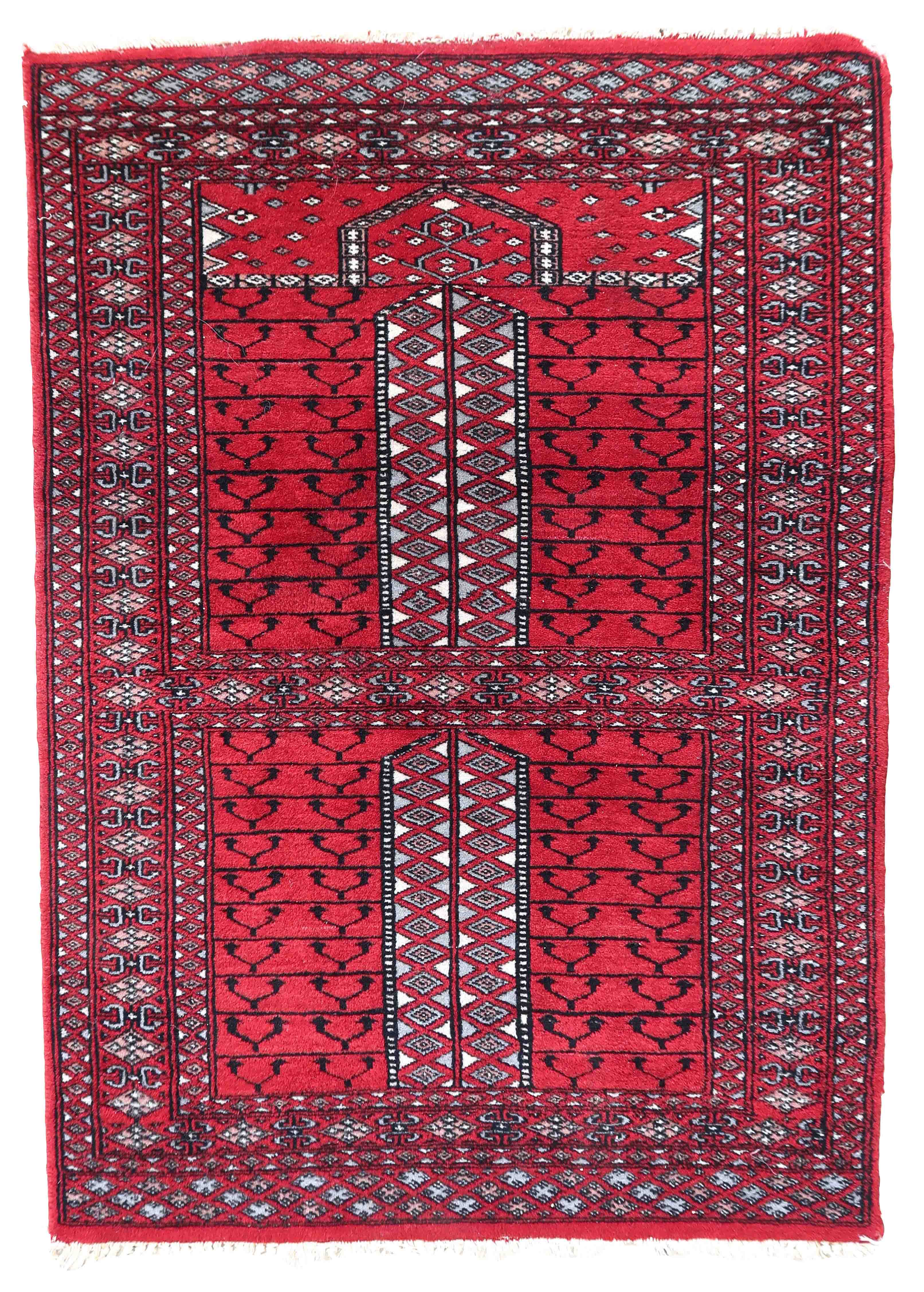 Handmade Pakistani Lahore vintage rug 64cm x 88cm 1970s