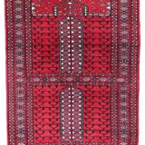 Handmade Pakistani Lahore vintage rug 64cm x 88cm 1970s