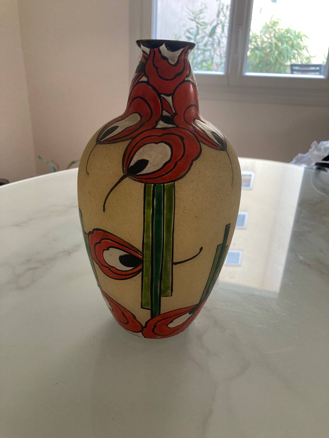 Art deco vase 1930 DE Leune signed