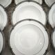 Set of 12 deep plates in English porcelain Wedgwood model Amherst.