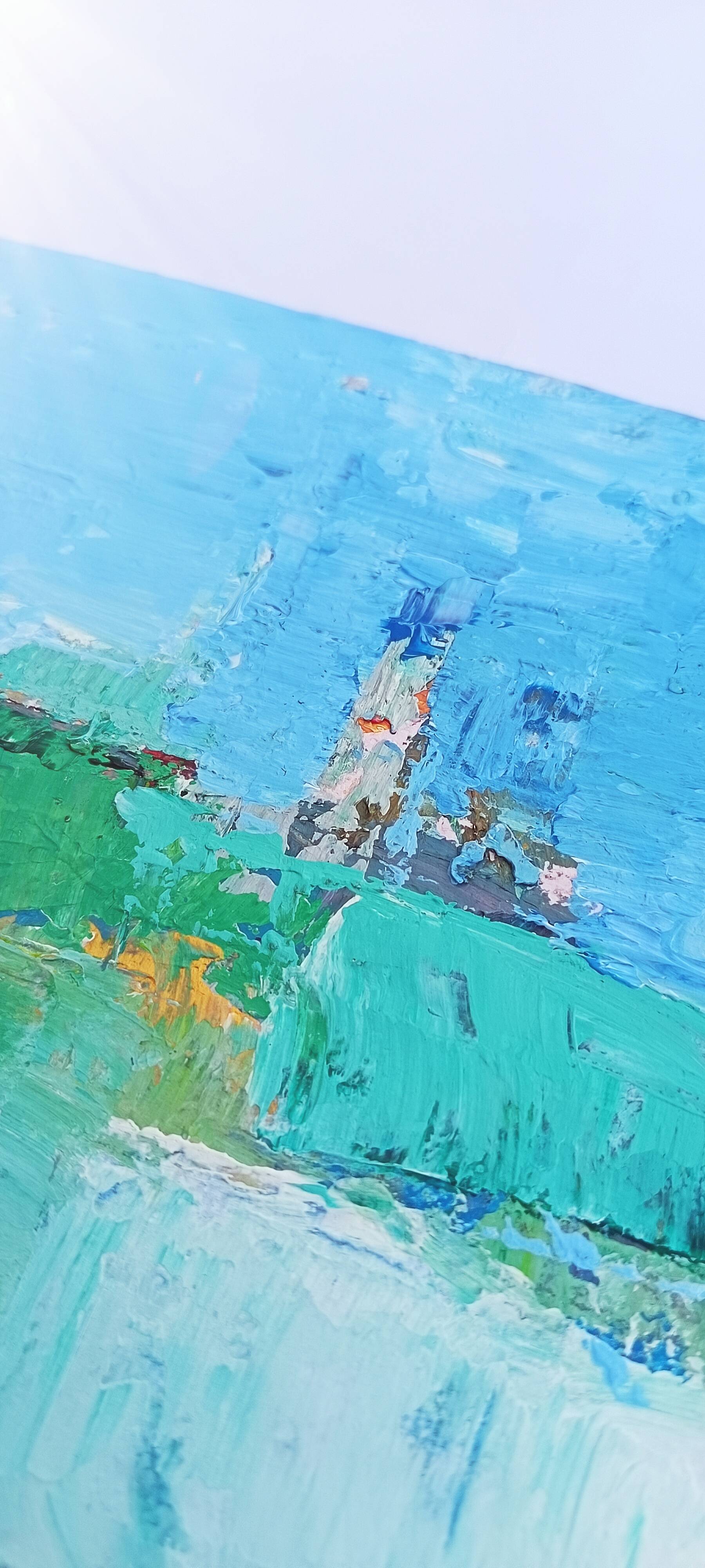 Peinture abstraite originale lumineuse – dlg Nicolas de Stael