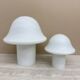 Pair of Peil & Putzer Mushroom Zebra table lamps, 1970s