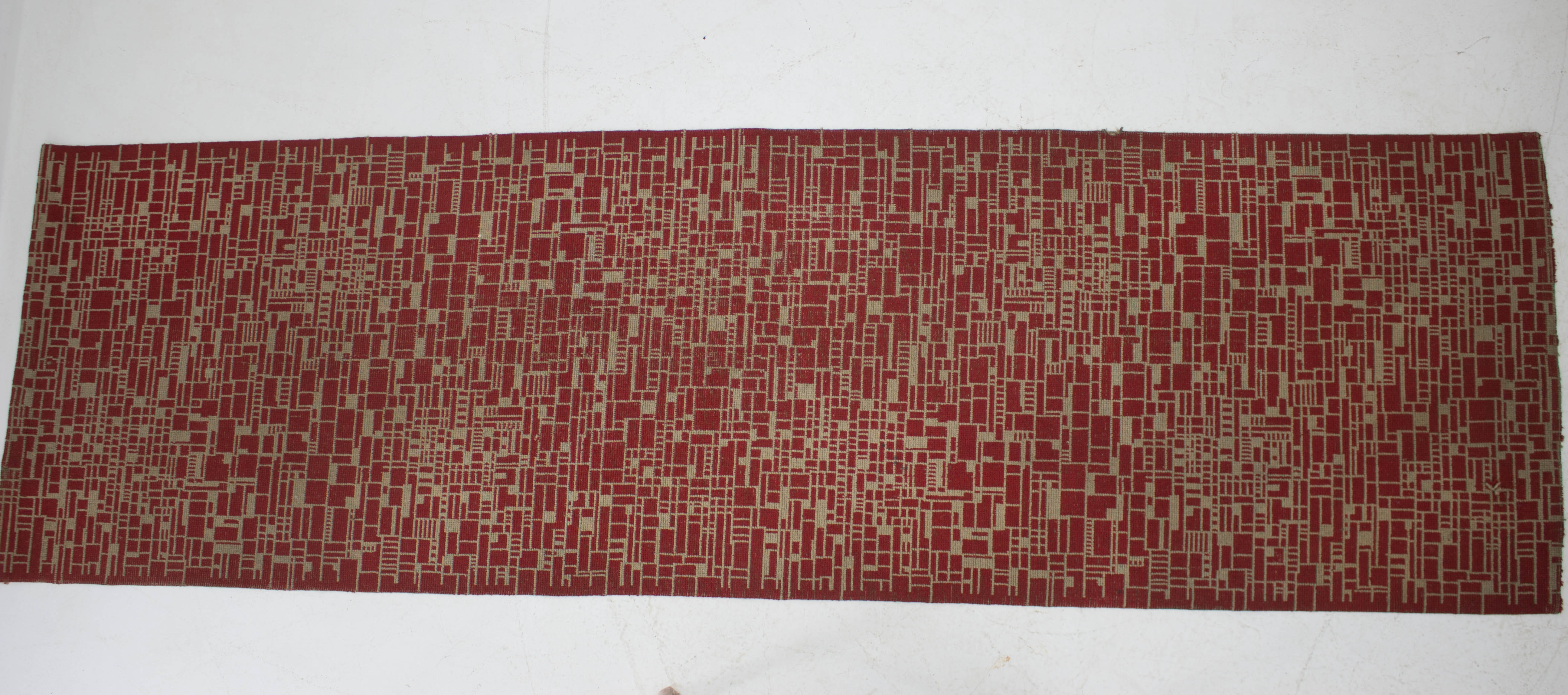 Mid-century Carpet or Rug, Czechoslovakia, 1940s 300x90cm