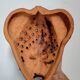 Vintage ceramic and terracotta mask signed