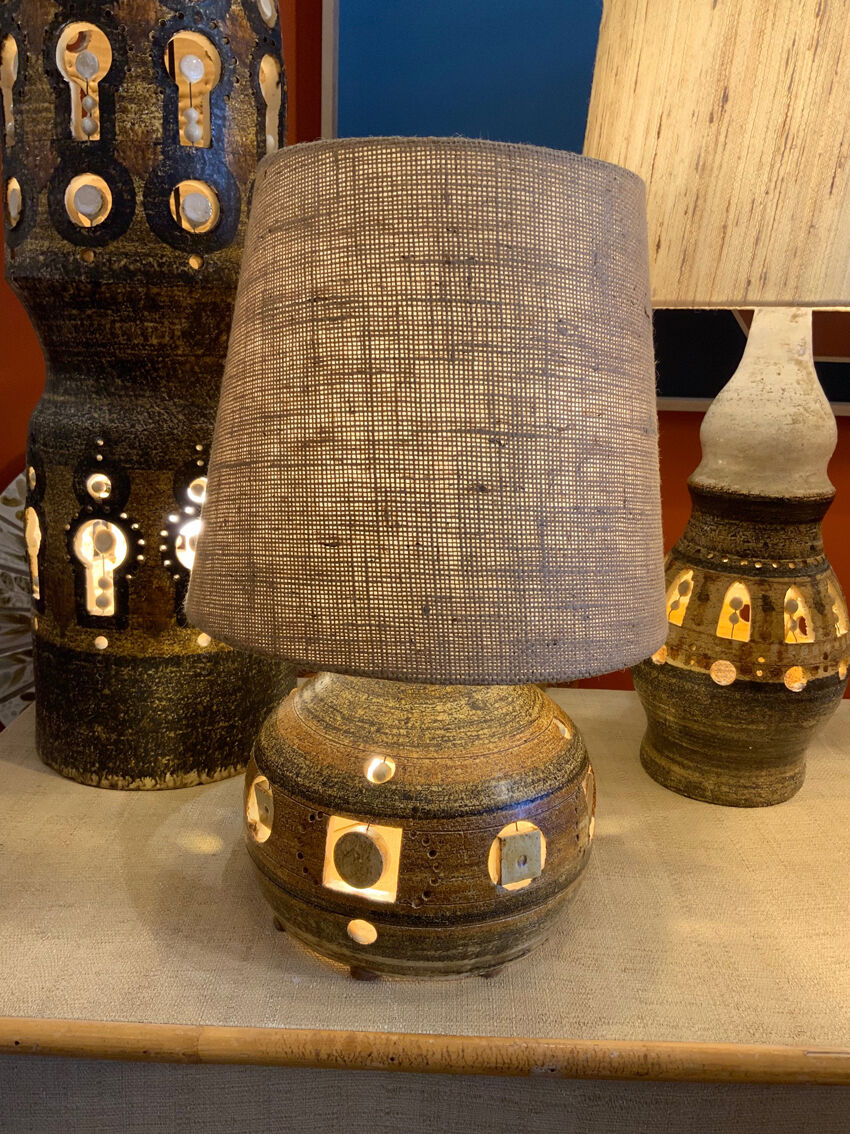 Ceramic lamp by artist Georges Pelletier