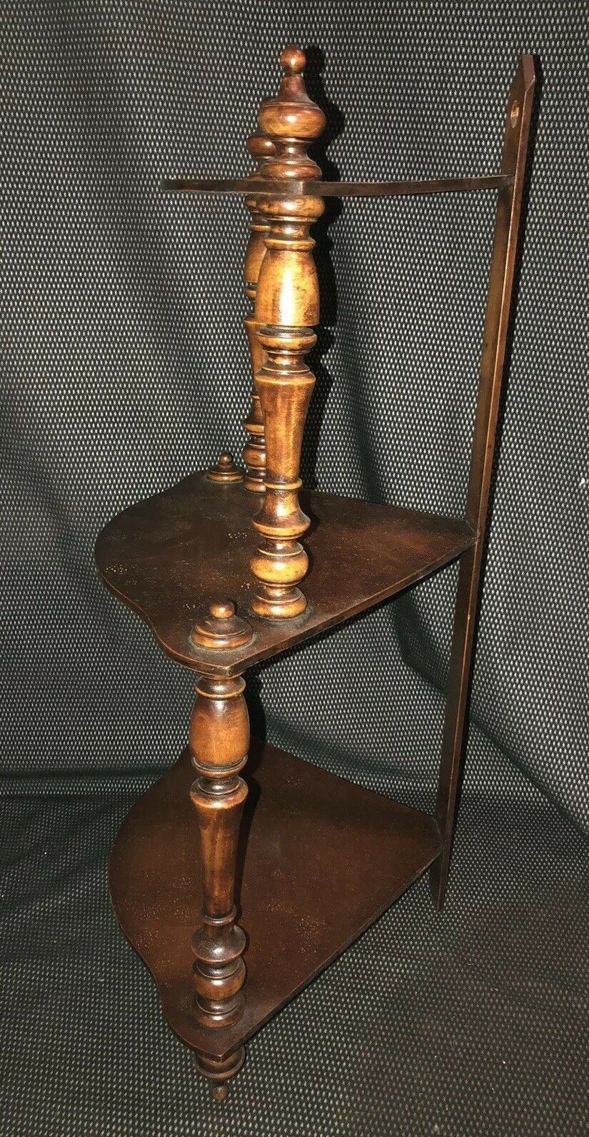 19th century fruit wood corner shelf