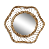 Rattan mirror  48x48cm