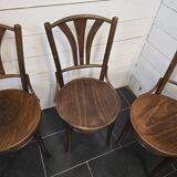 4 chaises bistrot en bois courbé
