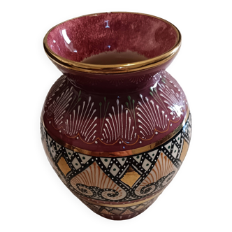 Pearl earthenware vase