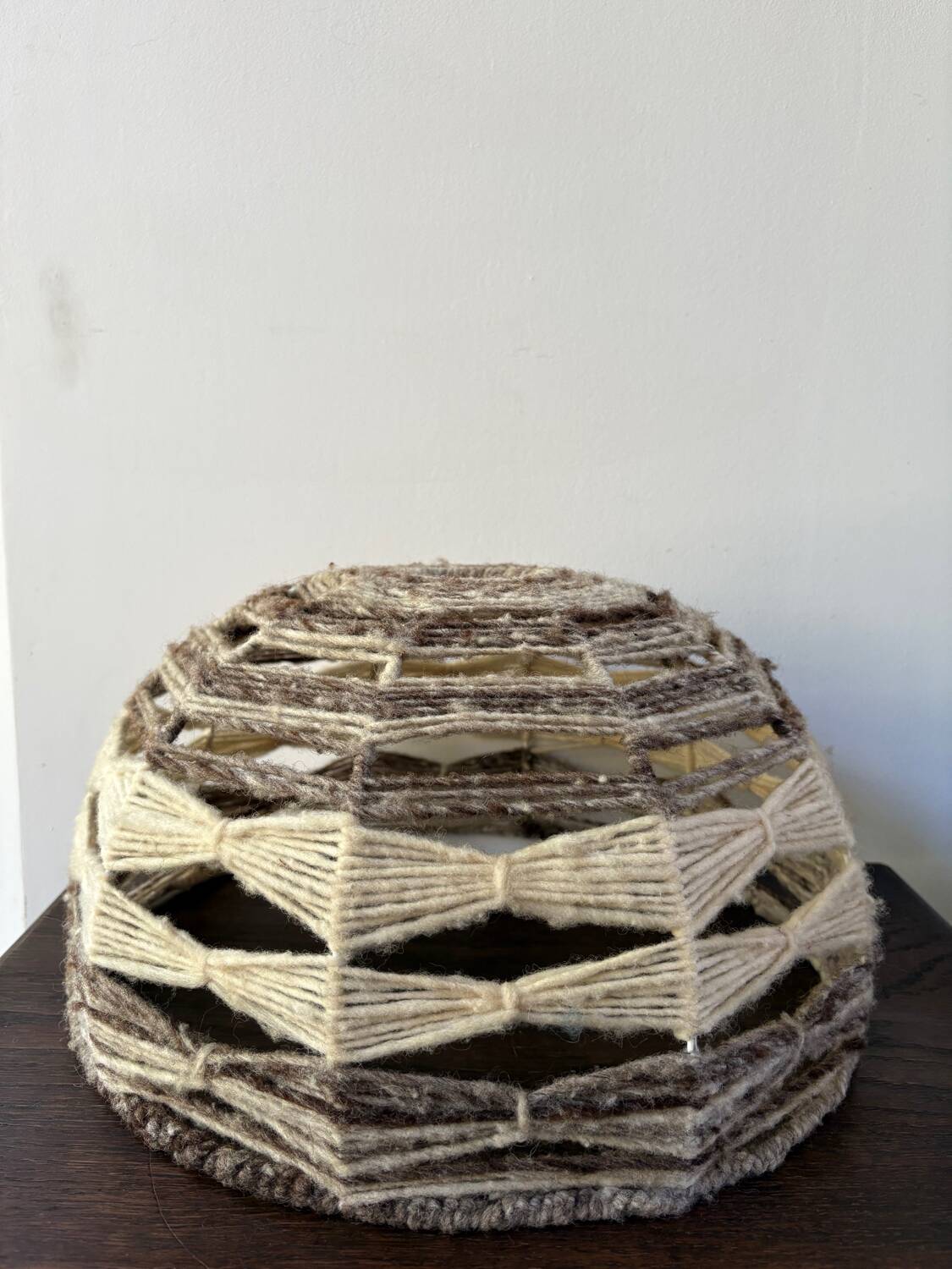 Vintage 70s wool ceiling lamp shade