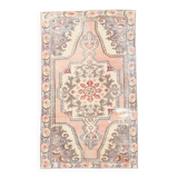 4x7 Salmon & Brown Geometric Oriental Vintage Rug, 139x227Cm