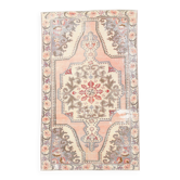 4x7 Salmon & Brown Geometric Oriental Vintage Rug, 139x227Cm