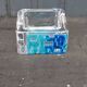 Crystal and glass paste ashtray Daum design from the 80s