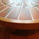 Table basse en bois et carreaux de ceramique des années 50