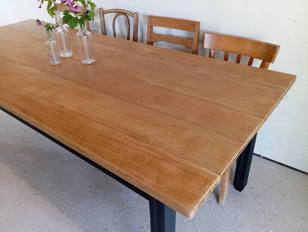 Solid oak farmhouse table 213 cm