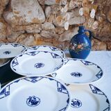 Set of 15 plates 21cm luneville model bastia