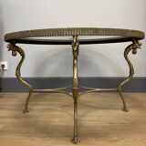 Table basse , piétement à décor de coq