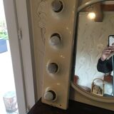 Space age mirror and its 2 luminous side lights
