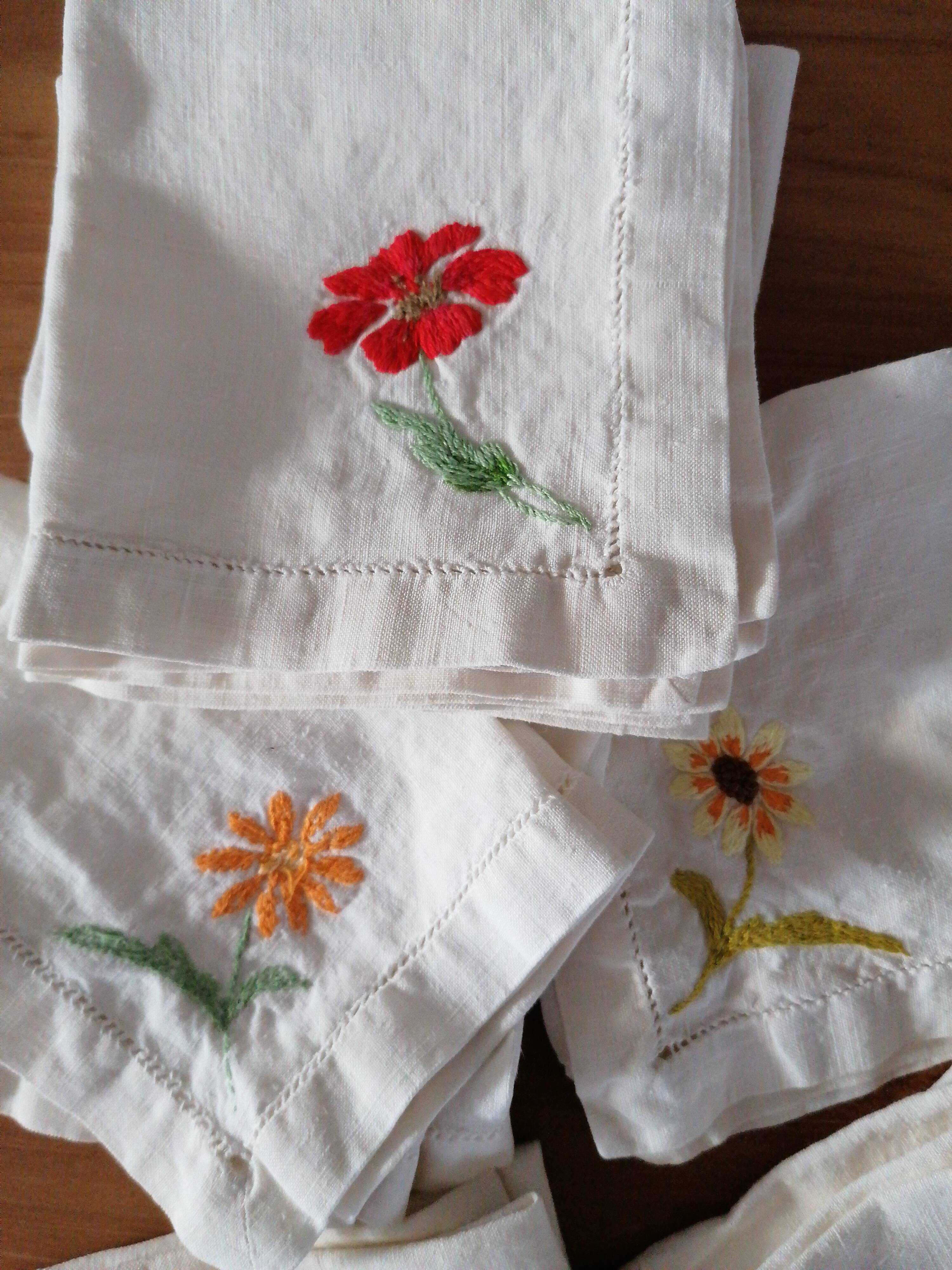 12 embroidered towels