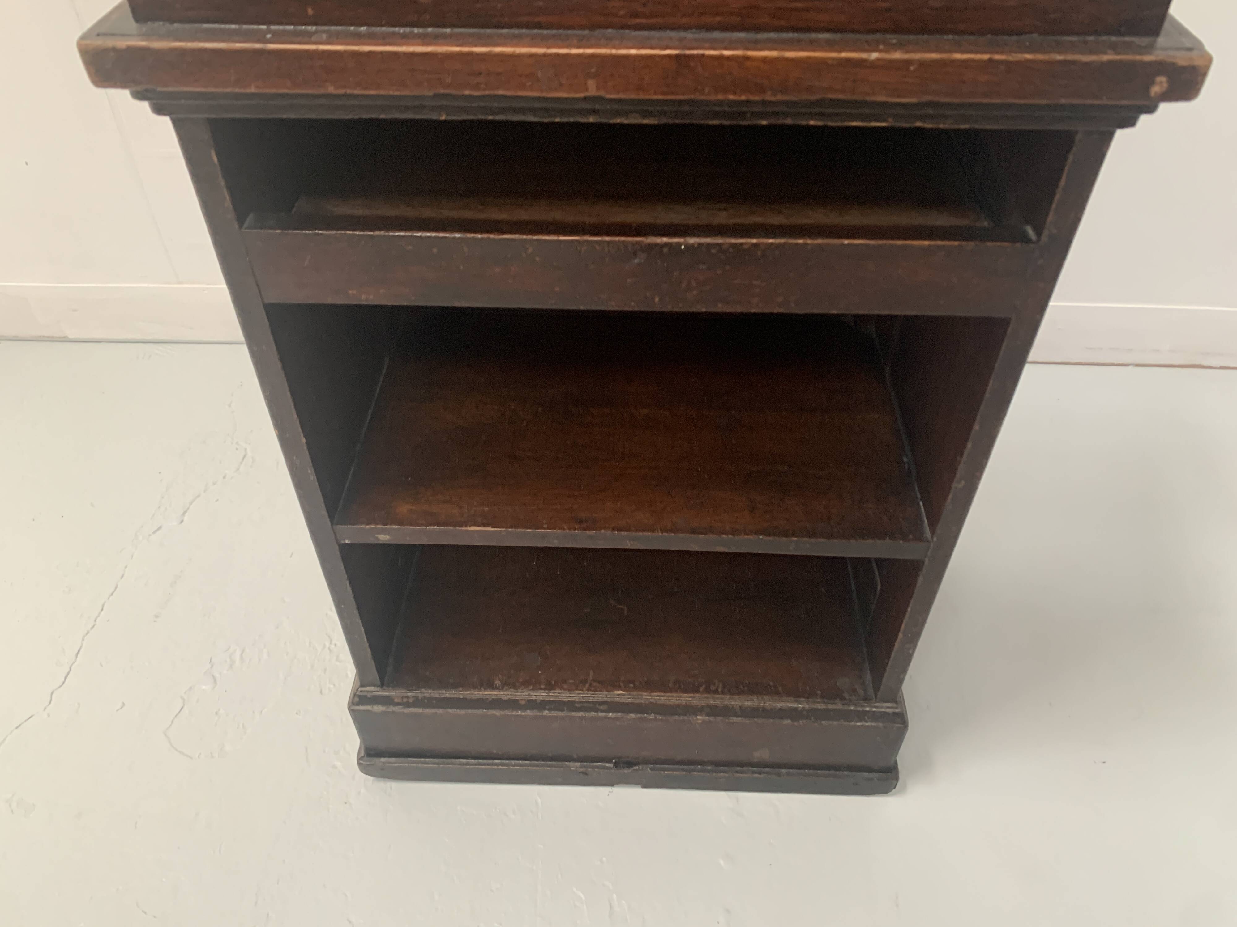 20th century solid oak restaurant cutlery trolley