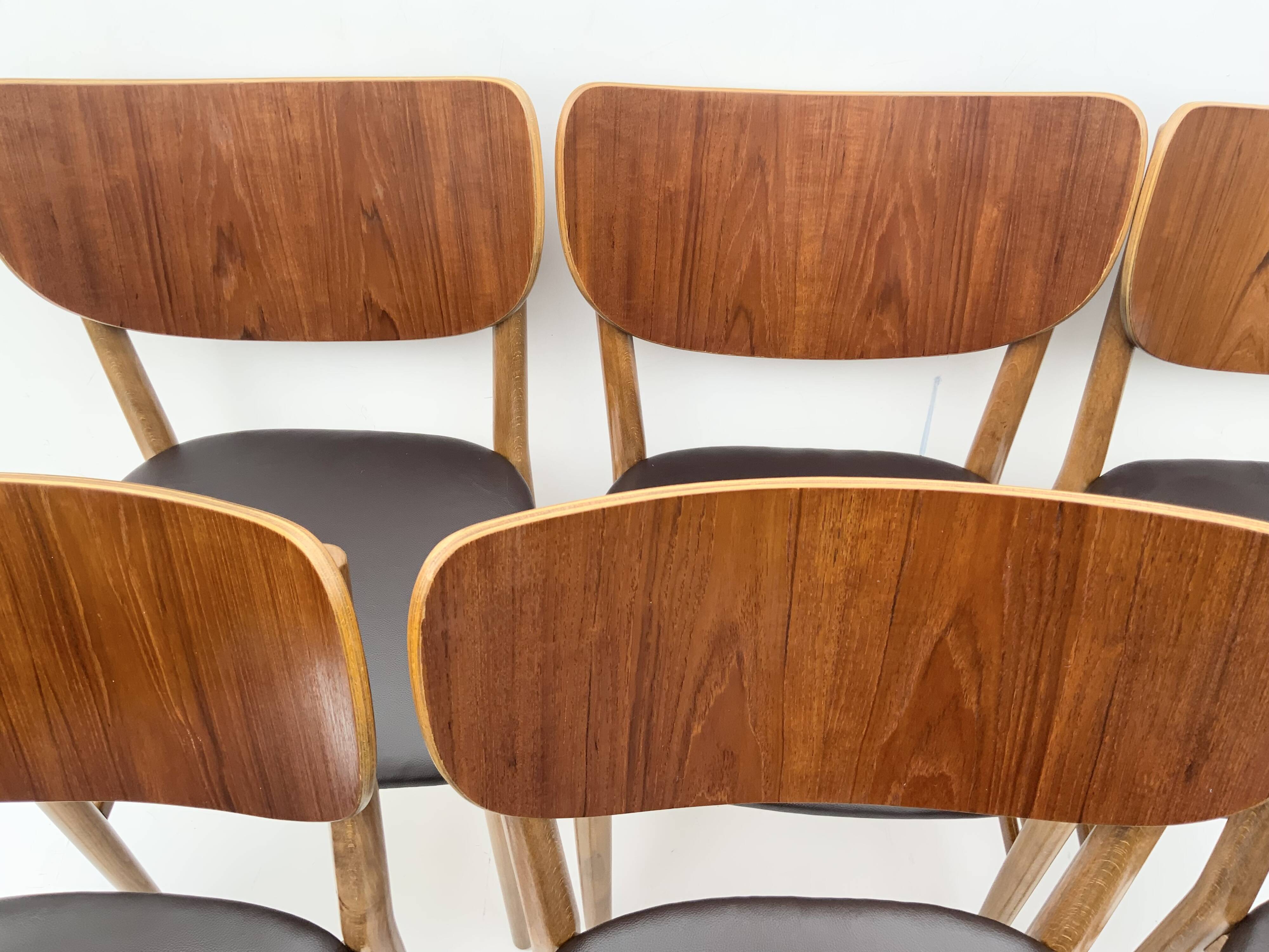 Danish Dining Chairs Set of 6 by Niels and Eva Koppel Slagelse Mobelfabric