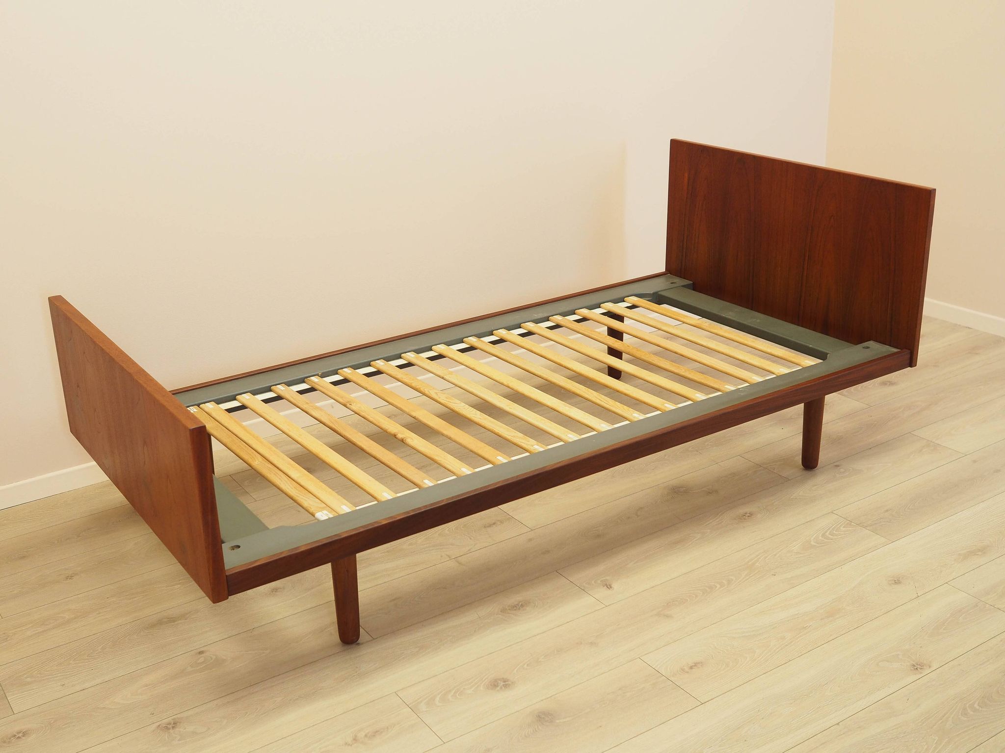Teak bed, Danish design, 1960s, designer: Hans J. Wegner, manufacturer: Get