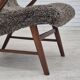 60s, Danish design, refurbished armchair, genuine sheepskin "Wellington".