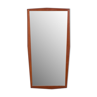 Mid-century Danish teak geometrical mirror frame from Jansen Spejle, 1960s