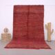 Burgundy Vintage Handmade Moroccan rug 180 x 336 cm - Berber wool Rug