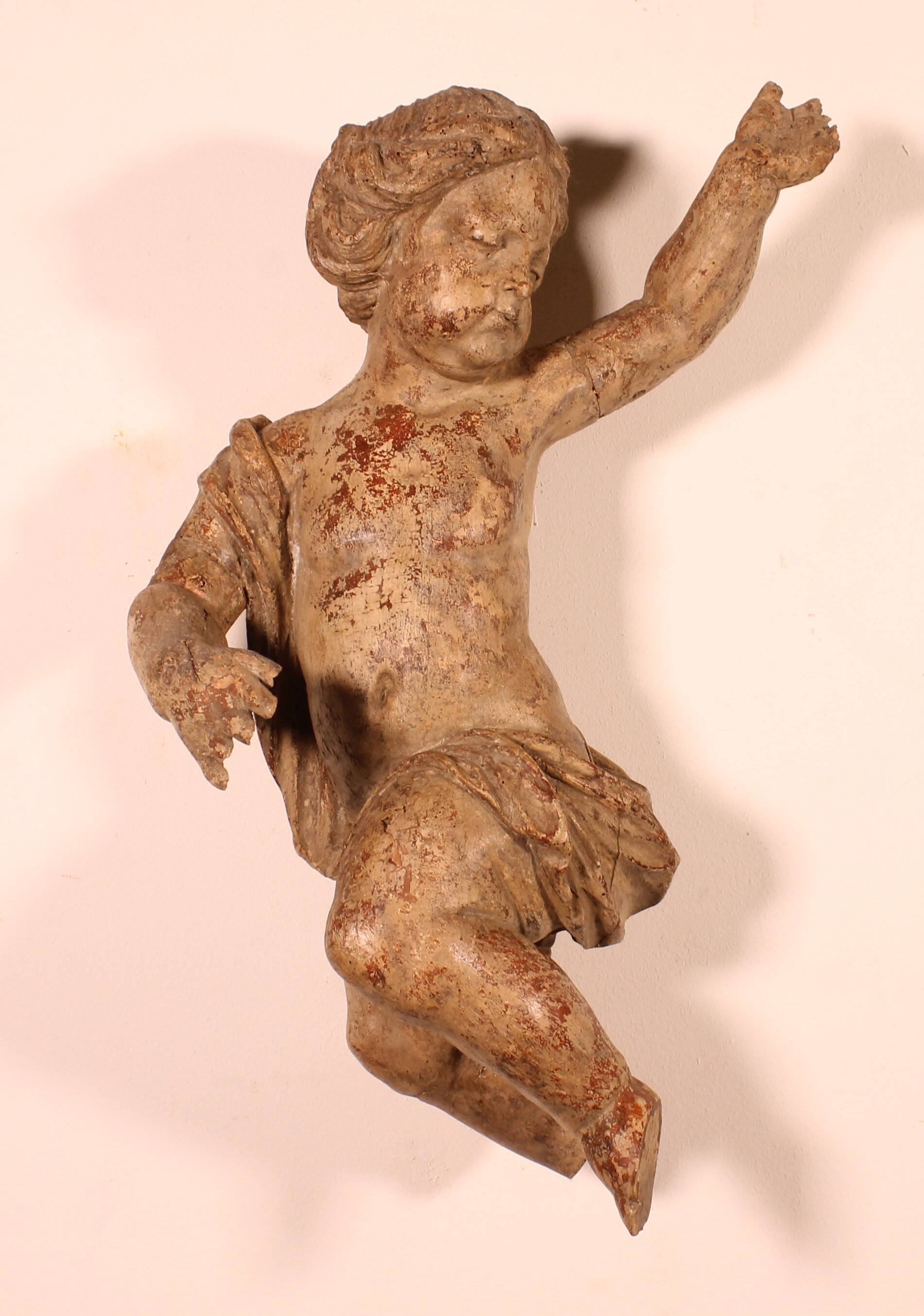 Carved Wooden Cherub - 18th Century