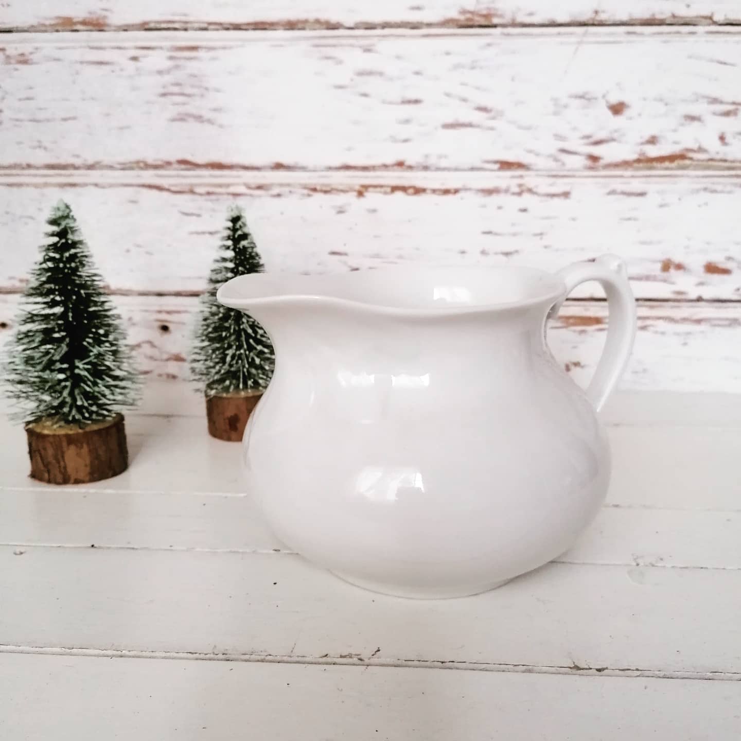 White porcelain pitcher