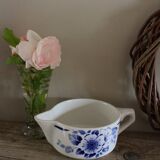 Blue flower gravy boat Saint Amand Art Deco