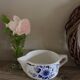 Blue flower gravy boat Saint Amand Art Deco