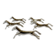 5 silver-plated knife rests in the shape of a horse. 1960s