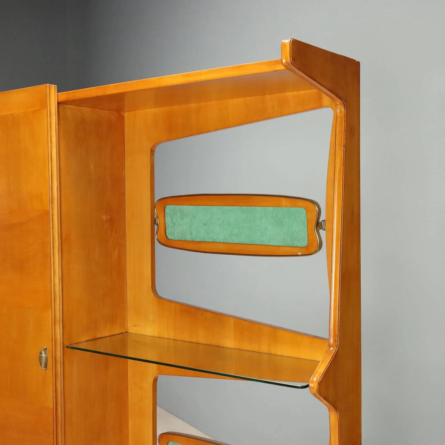Meuble d’entrée avec console en verre années 1950