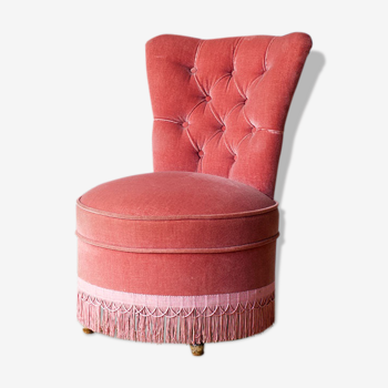 Driver boudoir pink velvet armchair