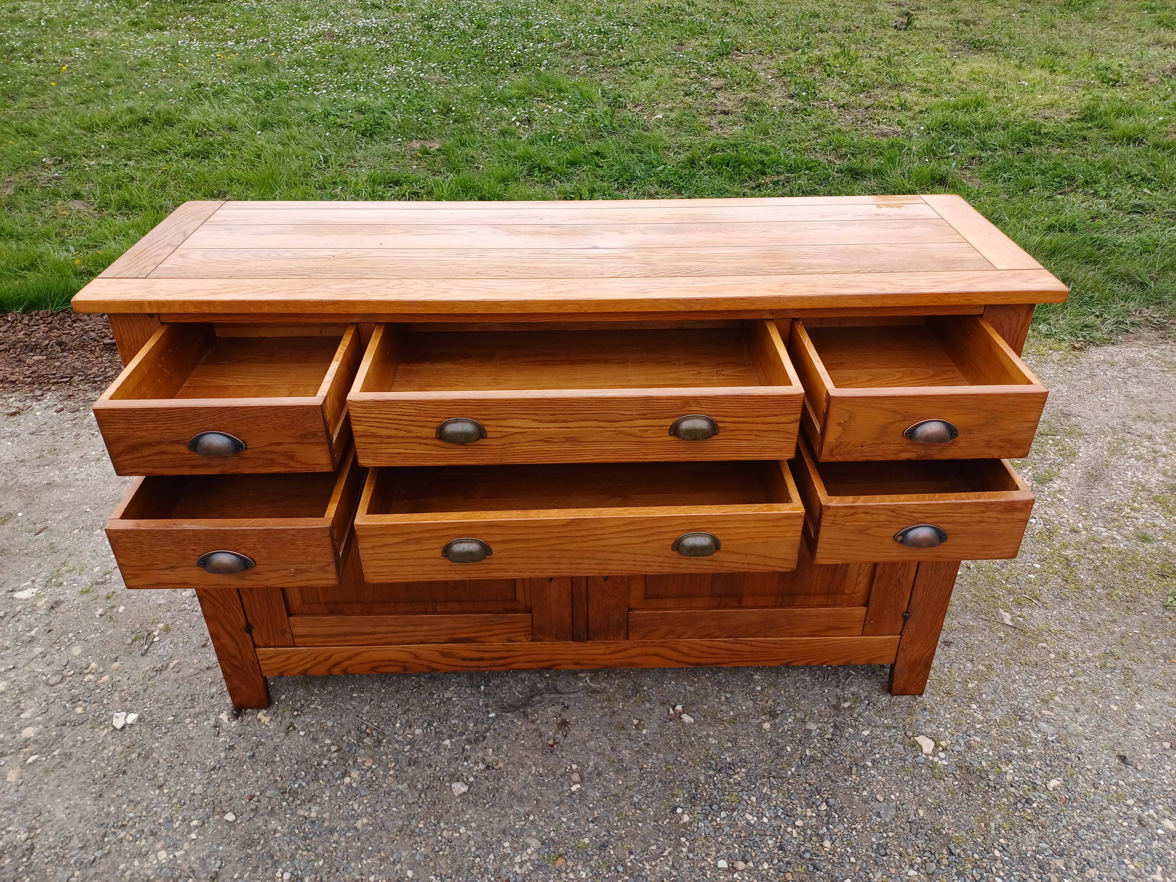 Industrial Wooden Furniture, 6 Drawers.