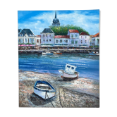 Marine, oil on canvas "les sables d'Olonne" signed Rossini