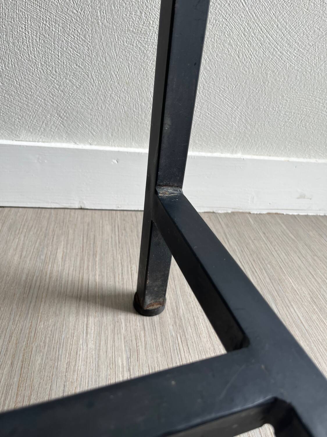 Vintage design coffee table in glass and metal