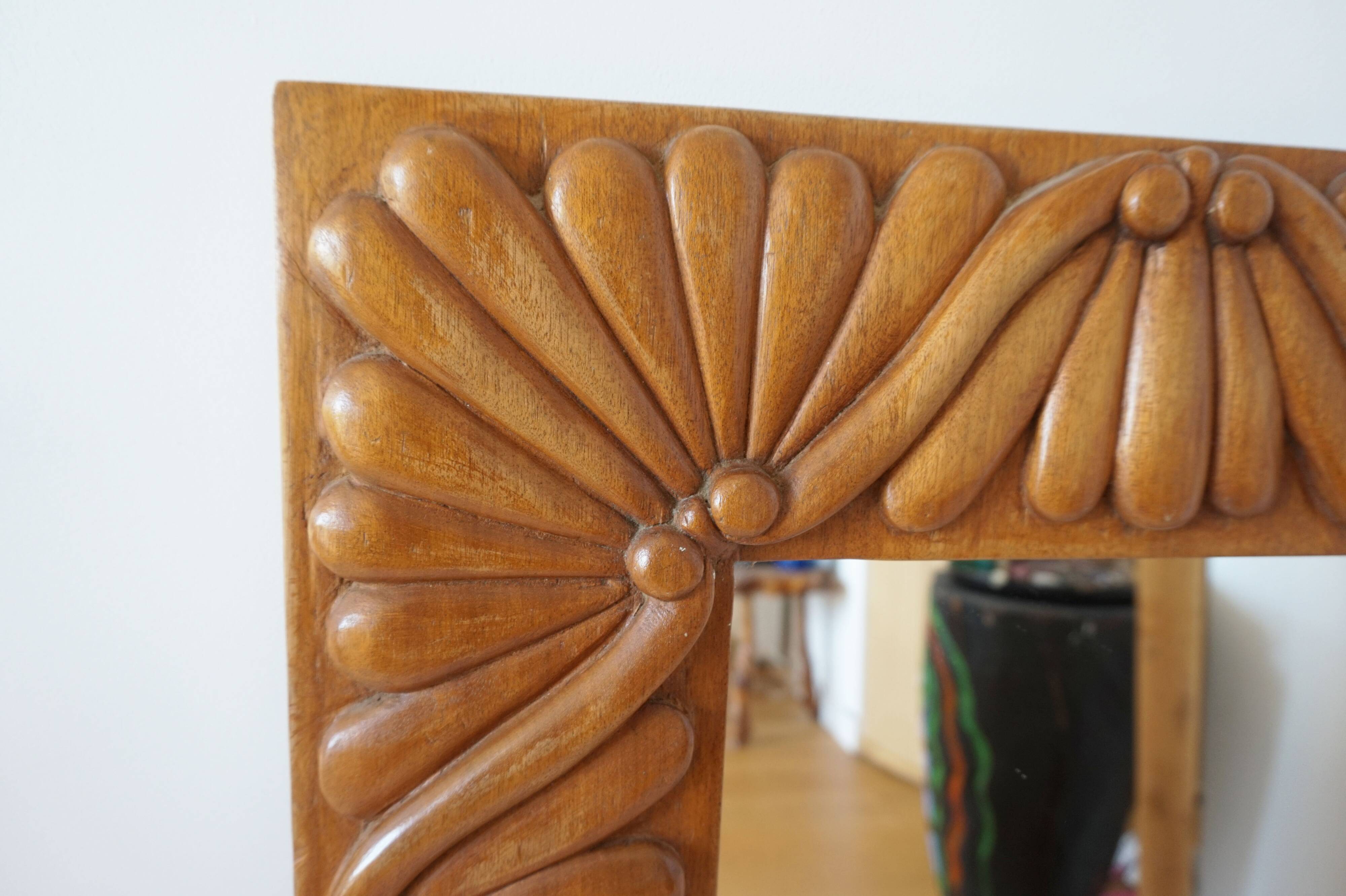 Solid wood mirror 1960