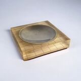 Lucite & rattan ashtray, Christian Dior style, circa 1970
