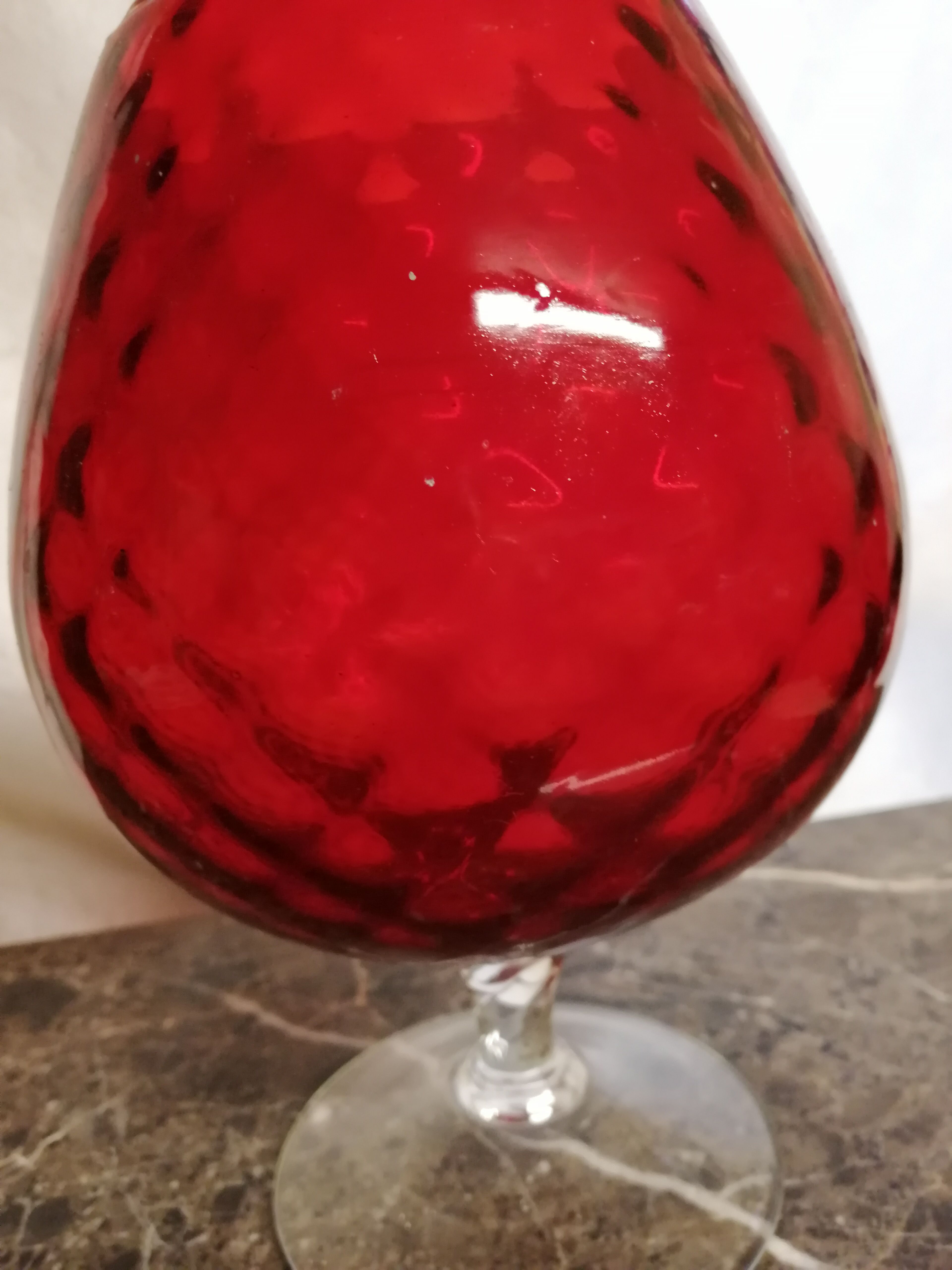 Blown glass vase from Italy in the 70s