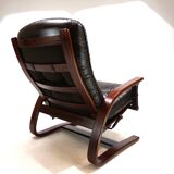 Westnofa The Panter leather lounge chair by Arnt Lande, 1970